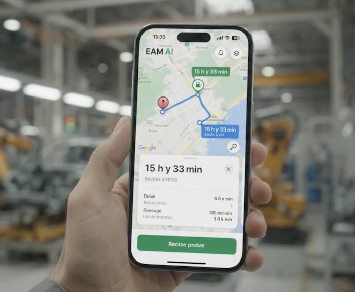Ruta guiada por GPS hasta el activo